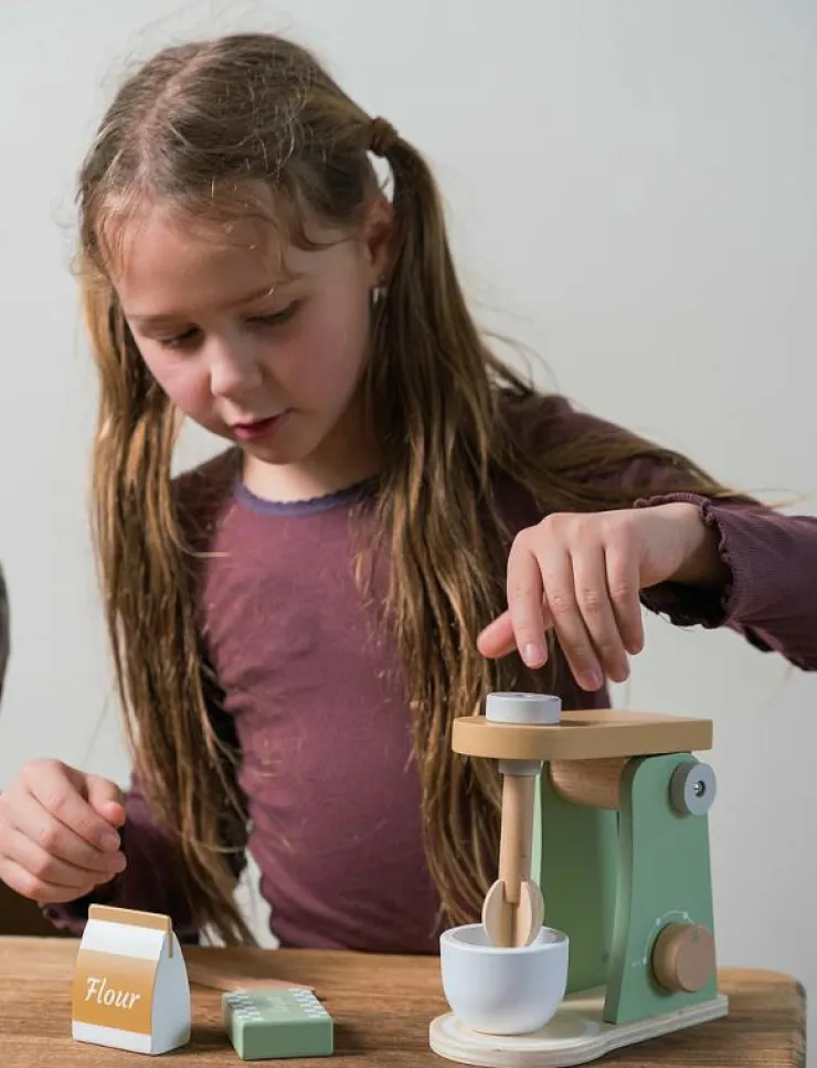 Dantoy BLENDER WOOD IN GIFT BOX 4 PARTS - Tillbehör till leksakskök|Barn Leksakskök & Tillbehör