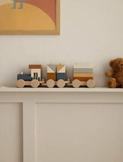 Barn Kid's Concept Babyleksaker|Babyleksaker|Block train brown - Tåg
