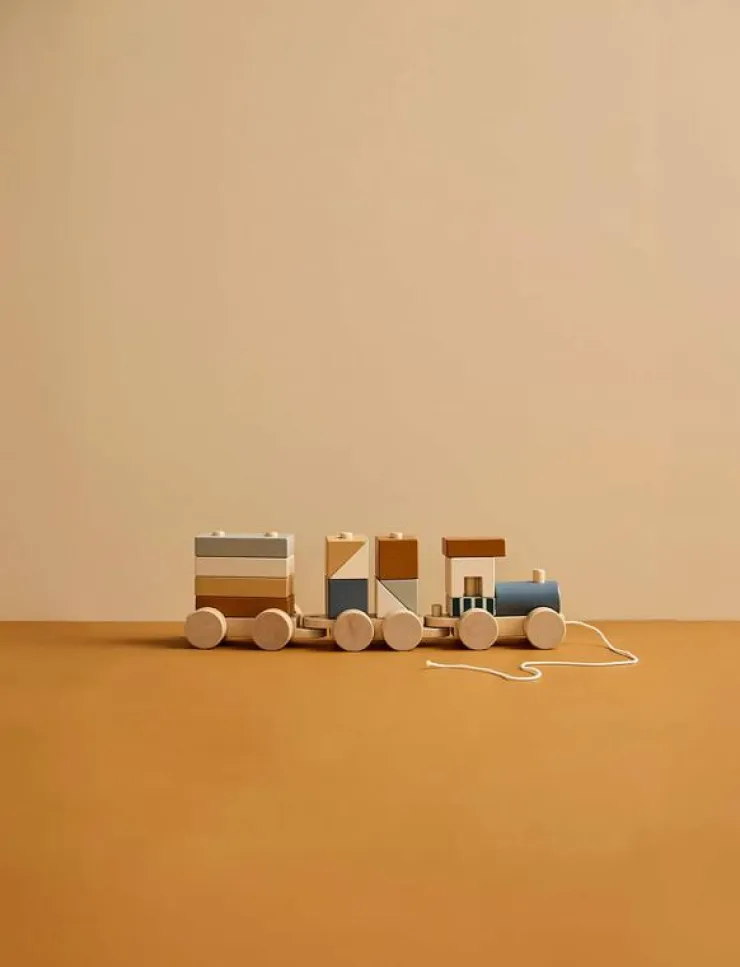 Barn Kid's Concept Babyleksaker|Babyleksaker|Block train brown - Tåg