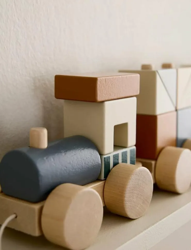 Barn Kid's Concept Babyleksaker|Babyleksaker|Block train brown - Tåg