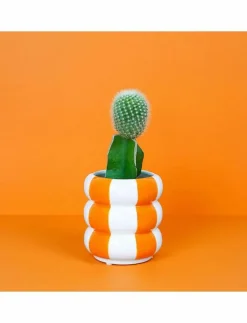 Balvi Krukor|Blomkruka i keramik Floats, orange,12 cm - Krukor
