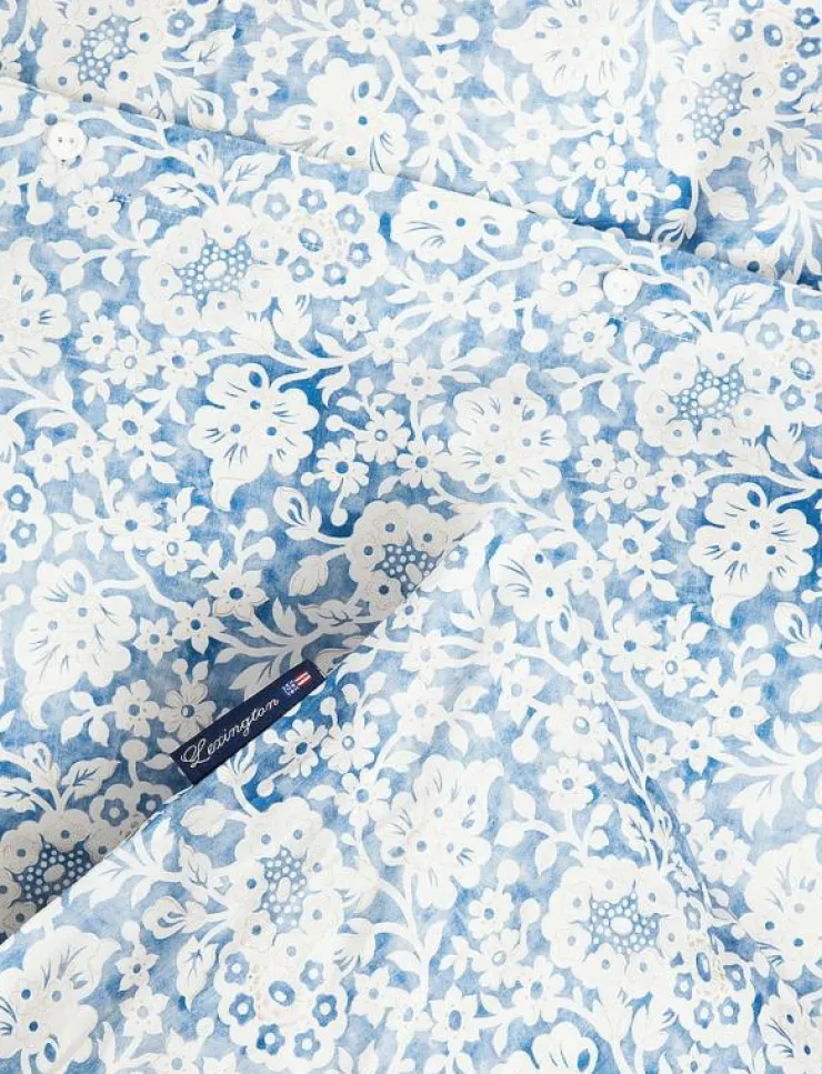 Lexington Home Blue Floral Printed Cotton Sateen Bed Set - Påslakanset| Sängtextilier