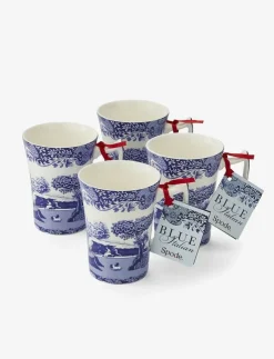 Spode Muggar & Koppar|Blue Italian Mug 4-pack - Kaffekoppar