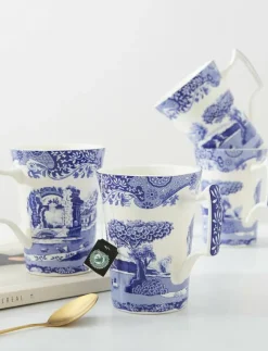 Spode Muggar & Koppar|Blue Italian Mug 4-pack - Kaffekoppar