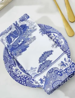 Spode Kökstextilier|Textilier|Blue Italian Napkins - Set of 4 - Tygservetter