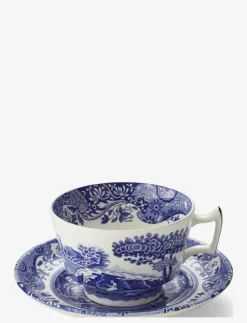 Spode Blue Italian Teacup & Saucer 4-pack - Tekoppar| Muggar & Koppar