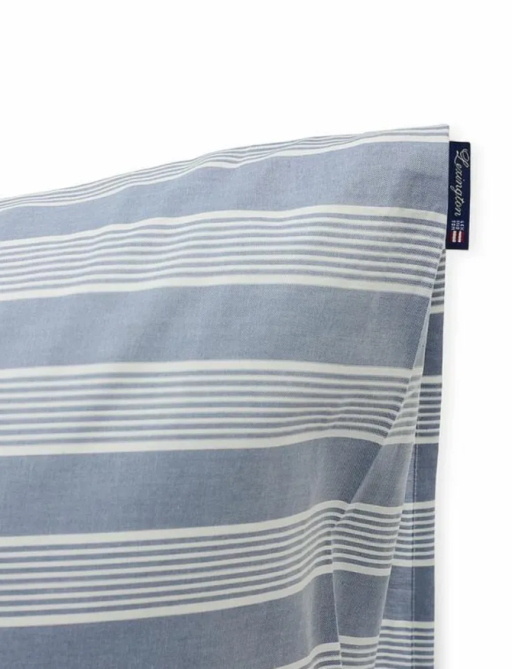 Lexington Home Sängtextilier|Blue/White Striped Lyocell/Cotton Pillowcase - Örngott