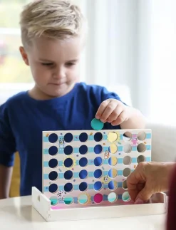 Micki Leksaker BLUEY BARNSPEL FYRA I RAD - Brädspel|Barn Pussel & Spel