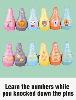 Barbo Toys BoBo - Soft Bowling Set - Interaktiva leksaker|Barn Babyleksaker|Babyleksaker
