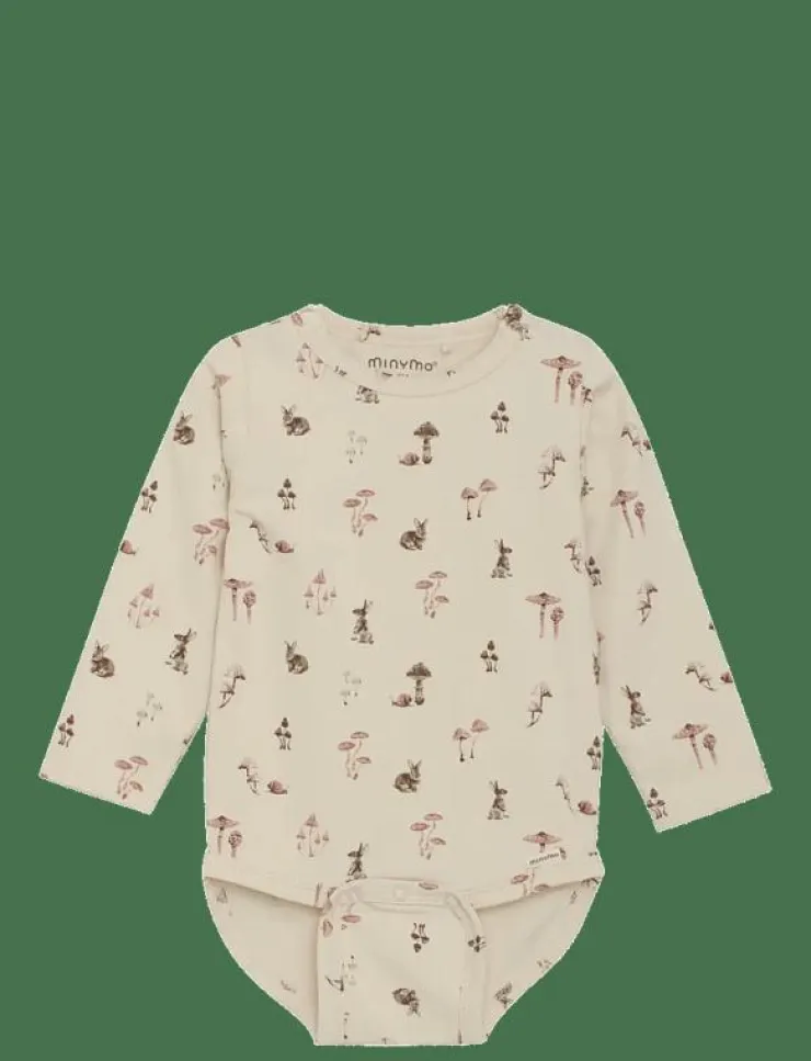 Minymo Body LS AOP - Långärmad bodysuit|Barn Bodysuits