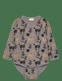 Minymo Body LS AOP Sweat - Långärmad body|Barn Bodies