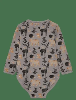 Minymo Body LS AOP Sweat - Långärmad body|Barn Bodies