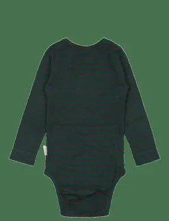 Petit Piao Body L/S Modal Striped - Långärmad body|Barn Bodies
