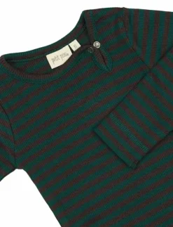 Petit Piao Body L/S Modal Striped - Långärmad body|Barn Bodies
