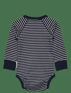 Geggamoja Body L.S beige stripe - Långärmad bodysuit|Barn Bodysuits