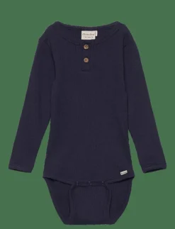 Barn Minymo Bodies|Body LS Rib - Långärmad body