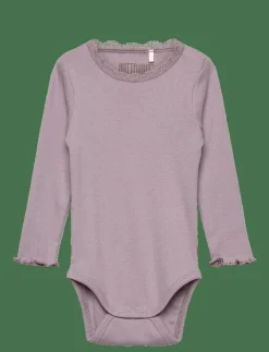 Barn Huttelihut Bodysuits|Body LS Rib - Långärmad bodysuit