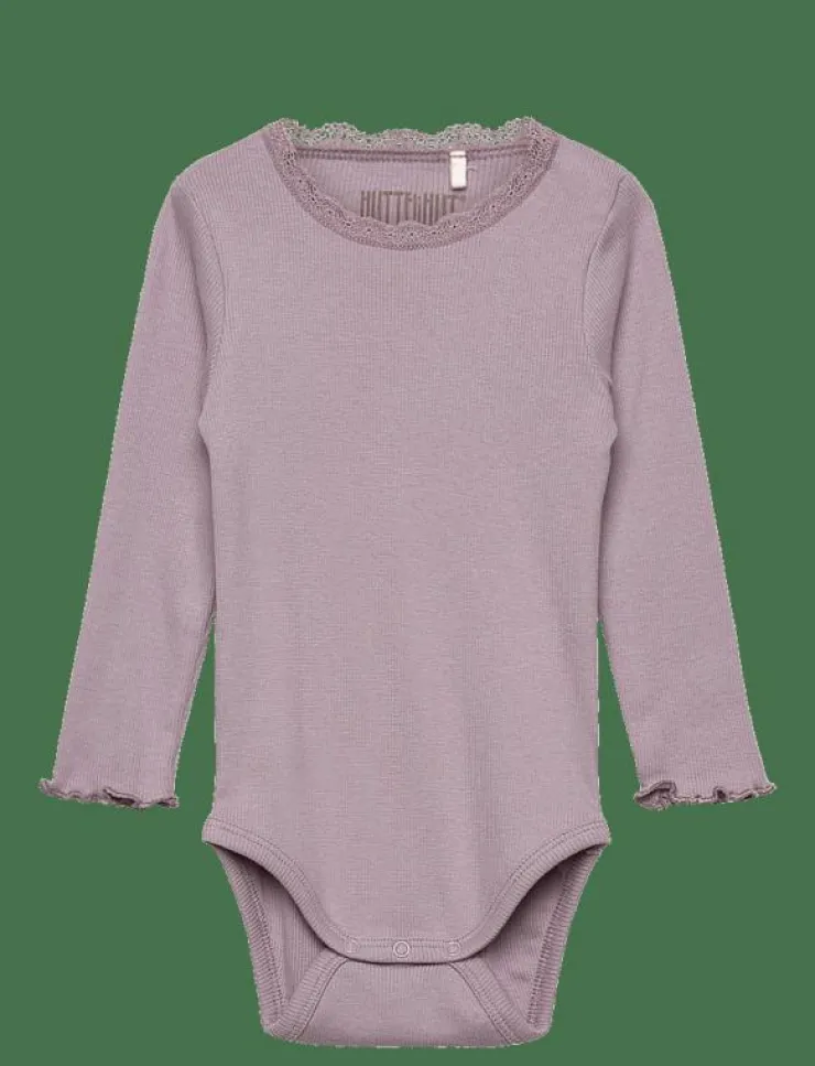 Barn Huttelihut Bodysuits|Body LS Rib - Långärmad bodysuit