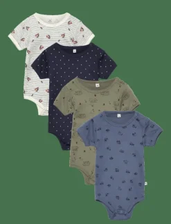 Pippi Body SS AO-printed (4-pack) - Kortärmad body|Barn Flerpack|Bodies