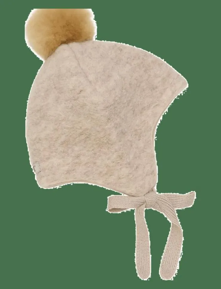 Barn Huttelihut Mössor|Bonnet Wool Alpaca Pompom - Mössor