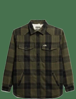 Kvinnor Superdry Overshirts|BORG CHECK OVERSHIRT - Tunna jackor