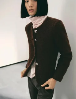 Mango Bouclé jacket with jewel buttons - Enkelknäppta kavajer|Kvinnor Kavajer