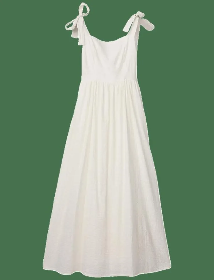 Lexington Clothing Bow-Strap Seersucker Summer Dress - Midiklänningar|Kvinnor Klänningar