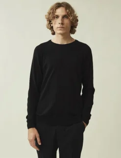 Lexington Clothing Stickat|Bradley Cotton Crew Sweater - Rundhalsad