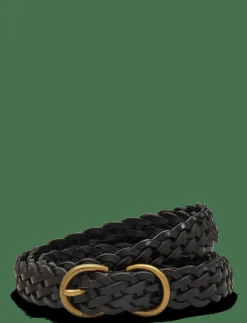 Kvinnor Polo Ralph Lauren Bälten|Braided Vachetta Leather Skinny Belt - Skärp