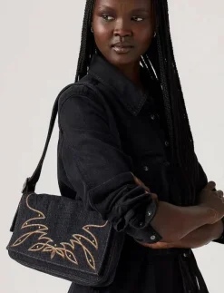 Kvinnor Levi's® Handväskor|BRANNAN SHOULDER BAG BLACK DAR - Handväskor