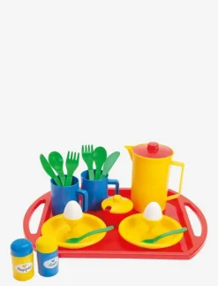 Barn Dantoy Leksakskök & Tillbehör|BREAKFAST SET ON TRAY IN NET 23 PCS - Leksakskök & Tillbehör