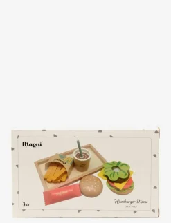 Magni Toys Burger Menu Set - Leksaksmat & Leksakstårtor|Barn Leksakskök & Tillbehör