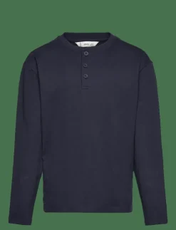 Barn Mango Överdelar|Buttoned cotton T-shirt - Långärmade t-shirts