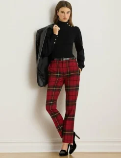 Kvinnor Lauren Ralph Lauren Stickat|Button-Trim Mockneck Sweater - Polotröjor