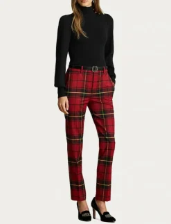 Kvinnor Lauren Ralph Lauren Stickat|Button-Trim Mockneck Sweater - Polotröjor