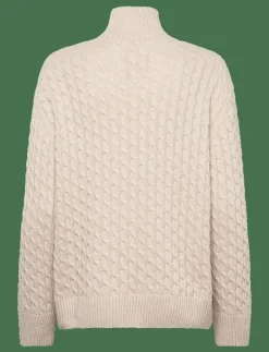 GANT CABLE KNIT MOCK NECK - Polotröjor|Kvinnor Plus Size & Curvy|Stickat