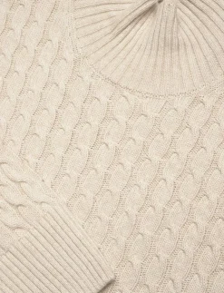 GANT CABLE KNIT MOCK NECK - Polotröjor|Kvinnor Plus Size & Curvy|Stickat