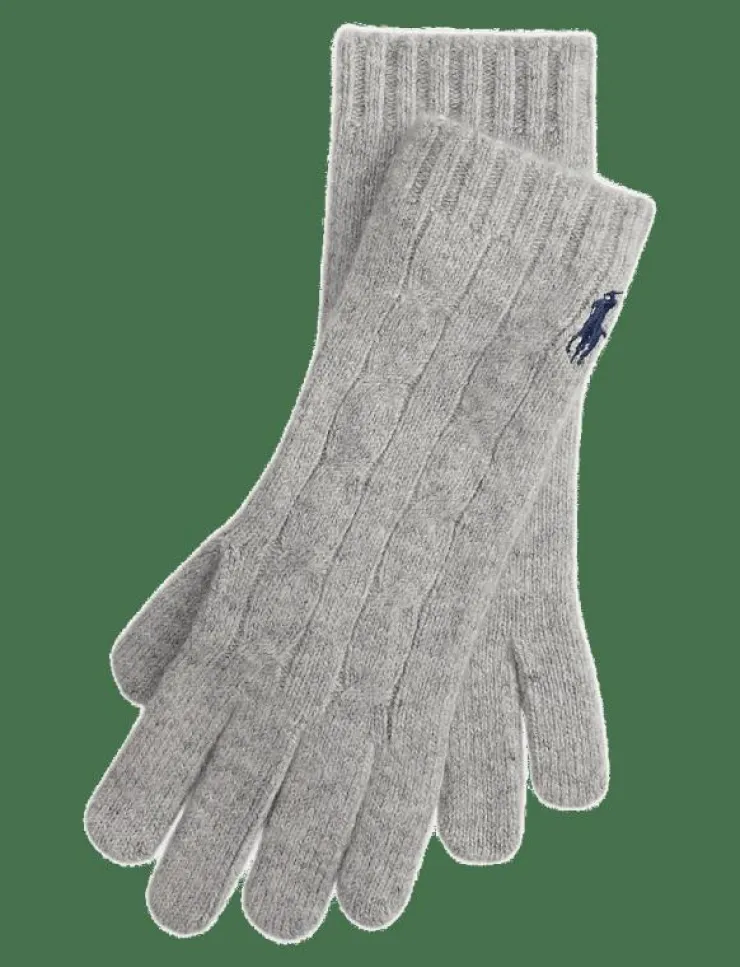 Kvinnor Polo Ralph Lauren Handskar & Vantar|Cable-Knit Wool-Cashmere Gloves - Fingervantar