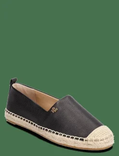 Kvinnor Lauren Ralph Lauren Espadrillos|Cameryn IV Tumbled Leather Espadrille - Platta espadriller