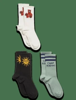 Barn Mini Rodini Strumpor & Tights|Camp Rodini 3-pack socks - Strumpor & Tights