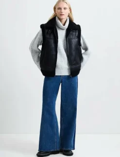 Kvinnor French Connection Västar|CAMRY FAUX SUEDE S/LESS GILET - Vadderade västar