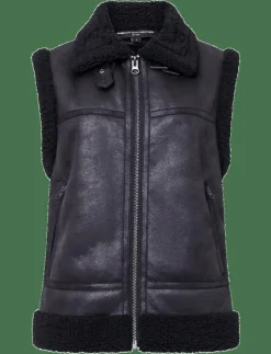 Kvinnor French Connection Västar|CAMRY FAUX SUEDE S/LESS GILET - Vadderade västar