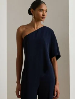 Lauren Ralph Lauren Cape Georgette One-Shoulder Jumpsuit - Jumpsuits|Kvinnor Jumpsuits