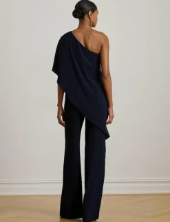 Lauren Ralph Lauren Cape Georgette One-Shoulder Jumpsuit - Jumpsuits|Kvinnor Jumpsuits