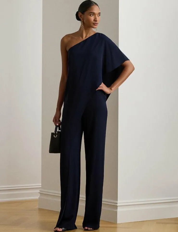Lauren Ralph Lauren Cape Georgette One-Shoulder Jumpsuit - Jumpsuits|Kvinnor Jumpsuits