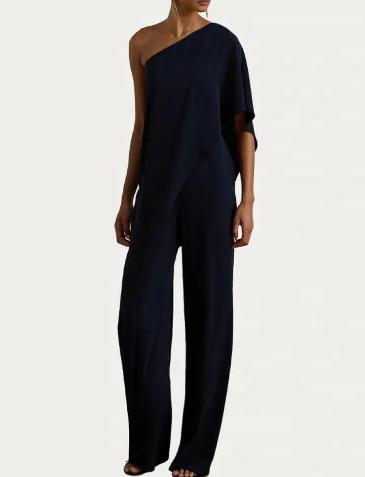 Lauren Ralph Lauren Cape Georgette One-Shoulder Jumpsuit - Jumpsuits|Kvinnor Jumpsuits