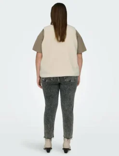 Kvinnor ONLY Carmakoma Västar|CARBELISA TEDDY WAISTCOAT JRS - Stickade västar