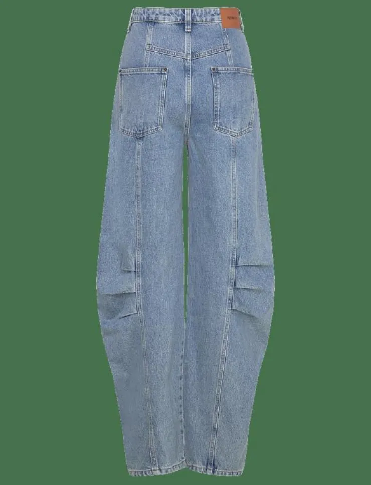 Kvinnor ROTATE Birger Christensen Byxor|CARGO DENIM PANTS - Cargobyxor