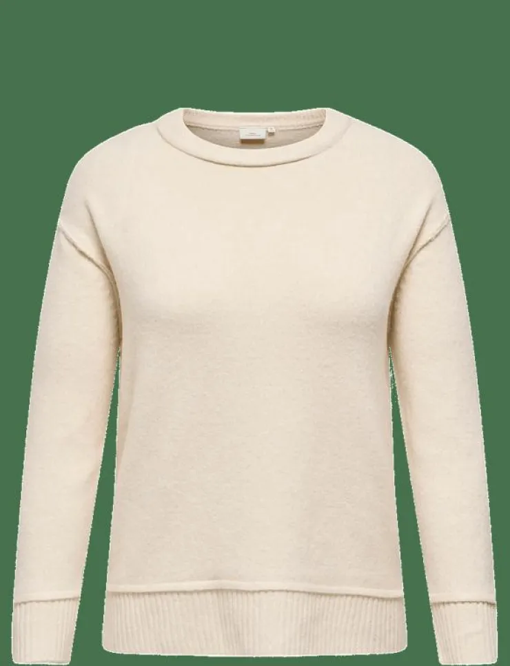 Kvinnor ONLY Carmakoma Sweatshirts|CARHAZEL LIFE LS DETAIL O-NECK BF KNT - Sweatshirts