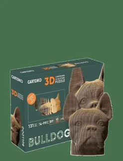 Cartonic Spel & Pussel|Dekorationsdetaljer|3D Pussel BULLDOG - Träfigurer